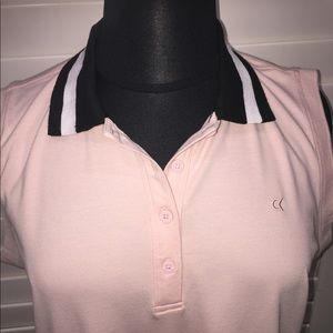 Plus Size  Sleeveless  Tank Collard Polo